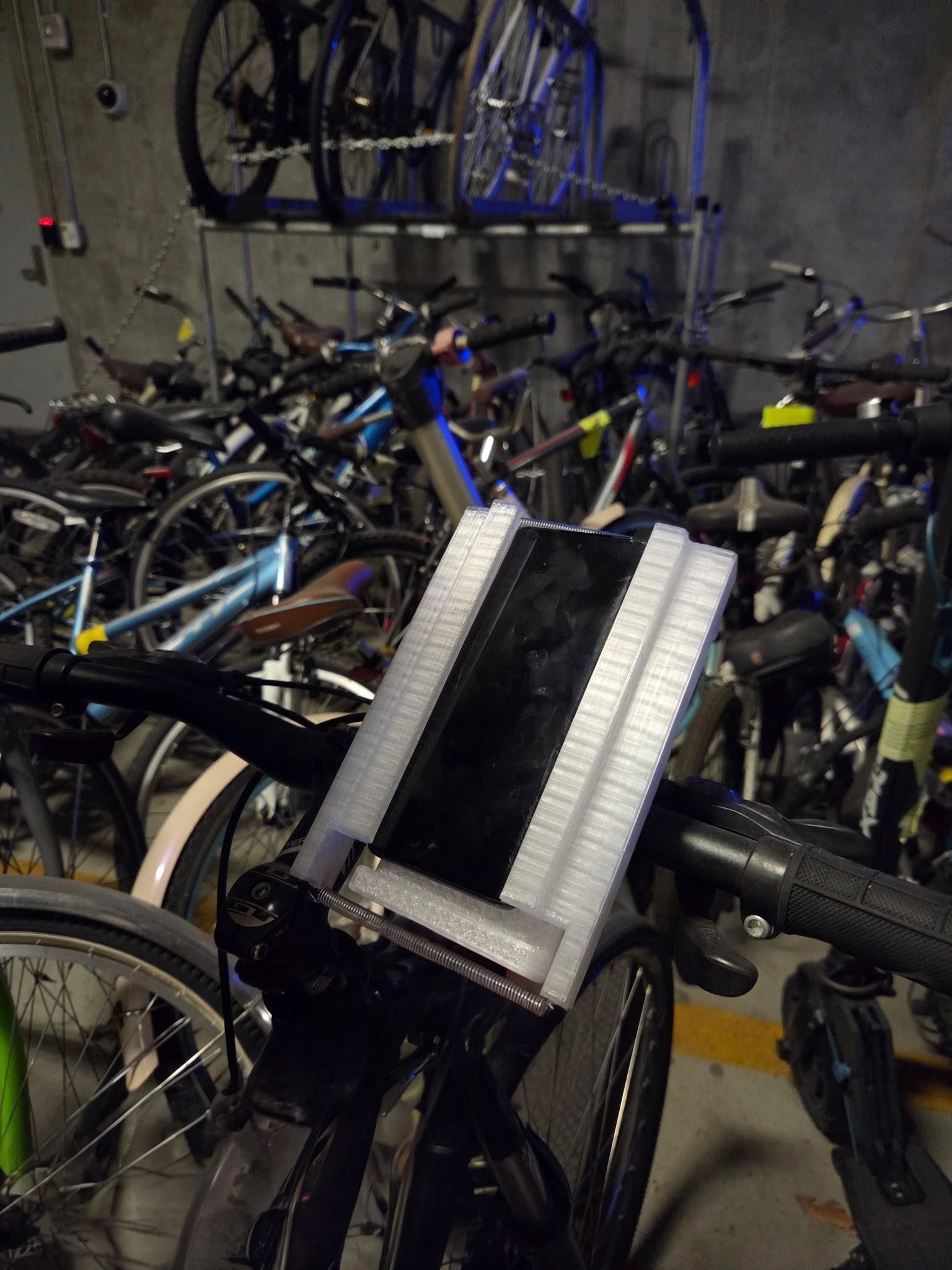 Phone Holder Installed on Bike